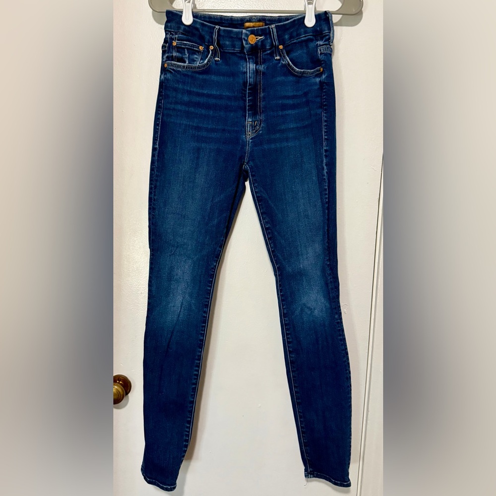 MOTHER Dark Blue Skinny Jeans